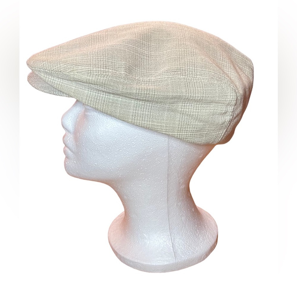 Headmaster Men’s Large Flat Cap Beige